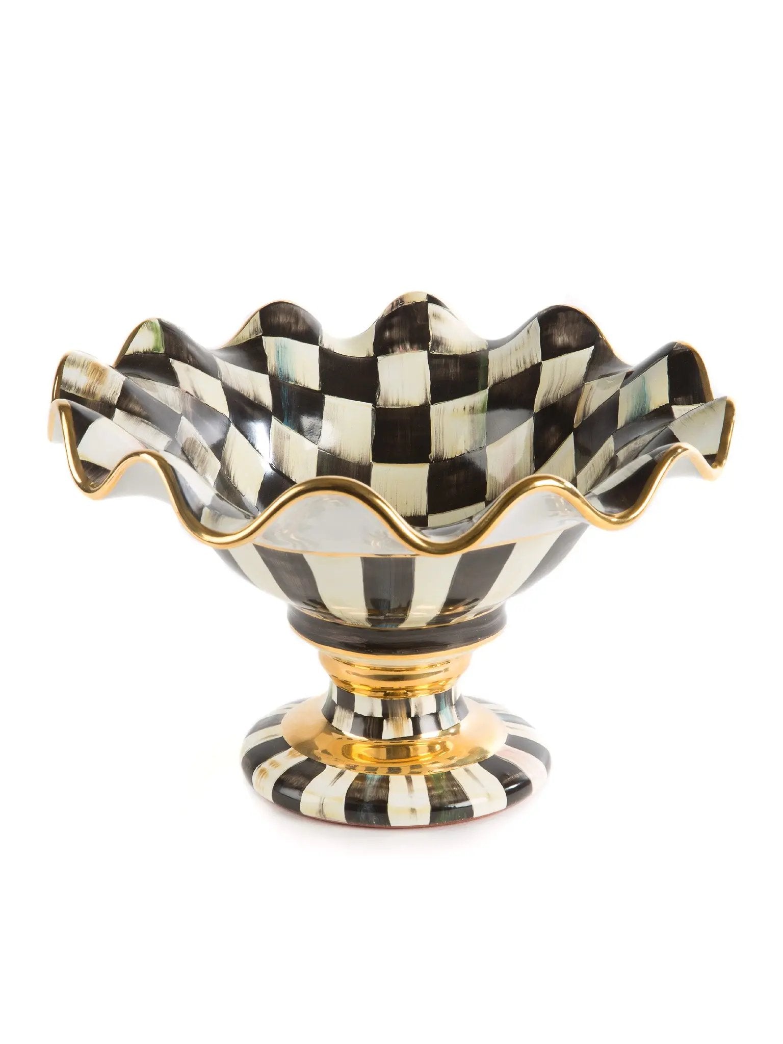 Courtly Check Ceramic Compote
