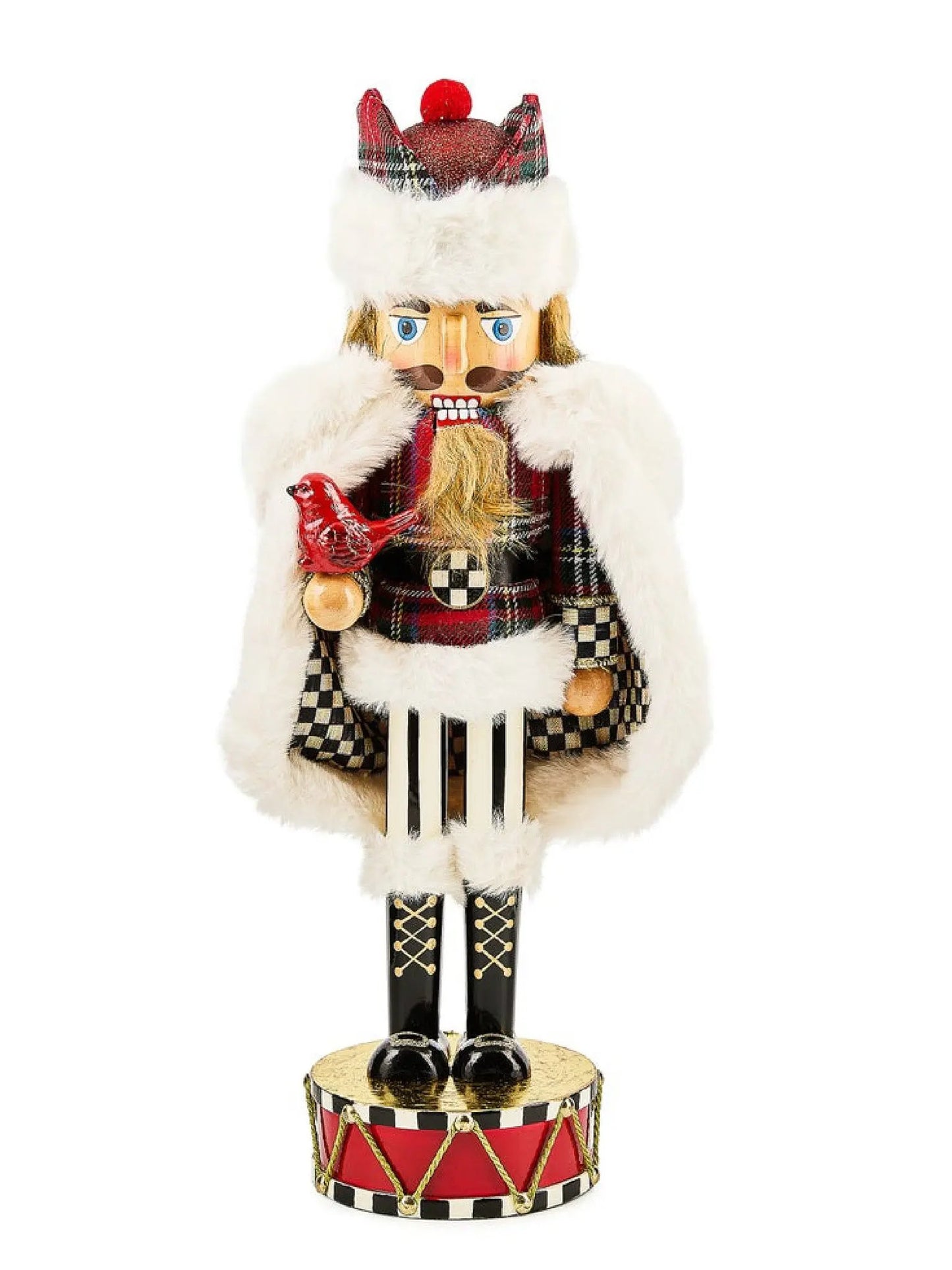 Tartan Cardinal Nutcracker