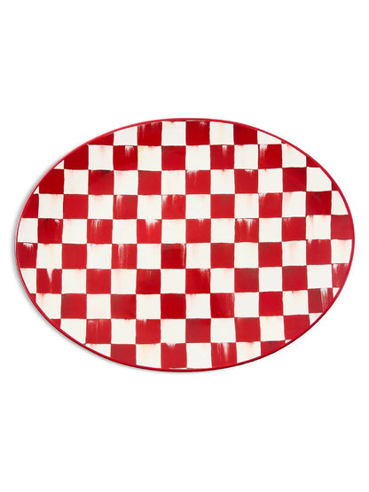 Cherry Check Serving Platter
