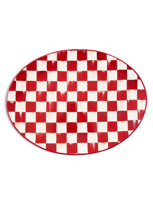 Cherry Check Serving Platter