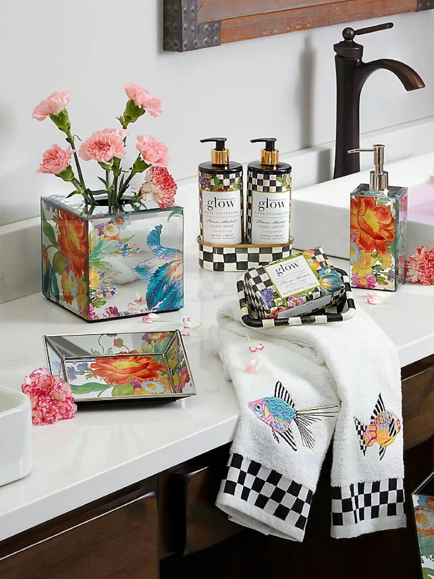 Flower Market Reflections Boutique Tissue Box Cover