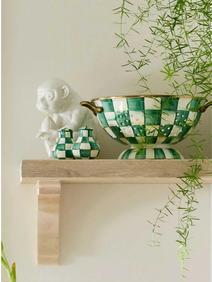 Emerald Check Salt & Pepper Shakers