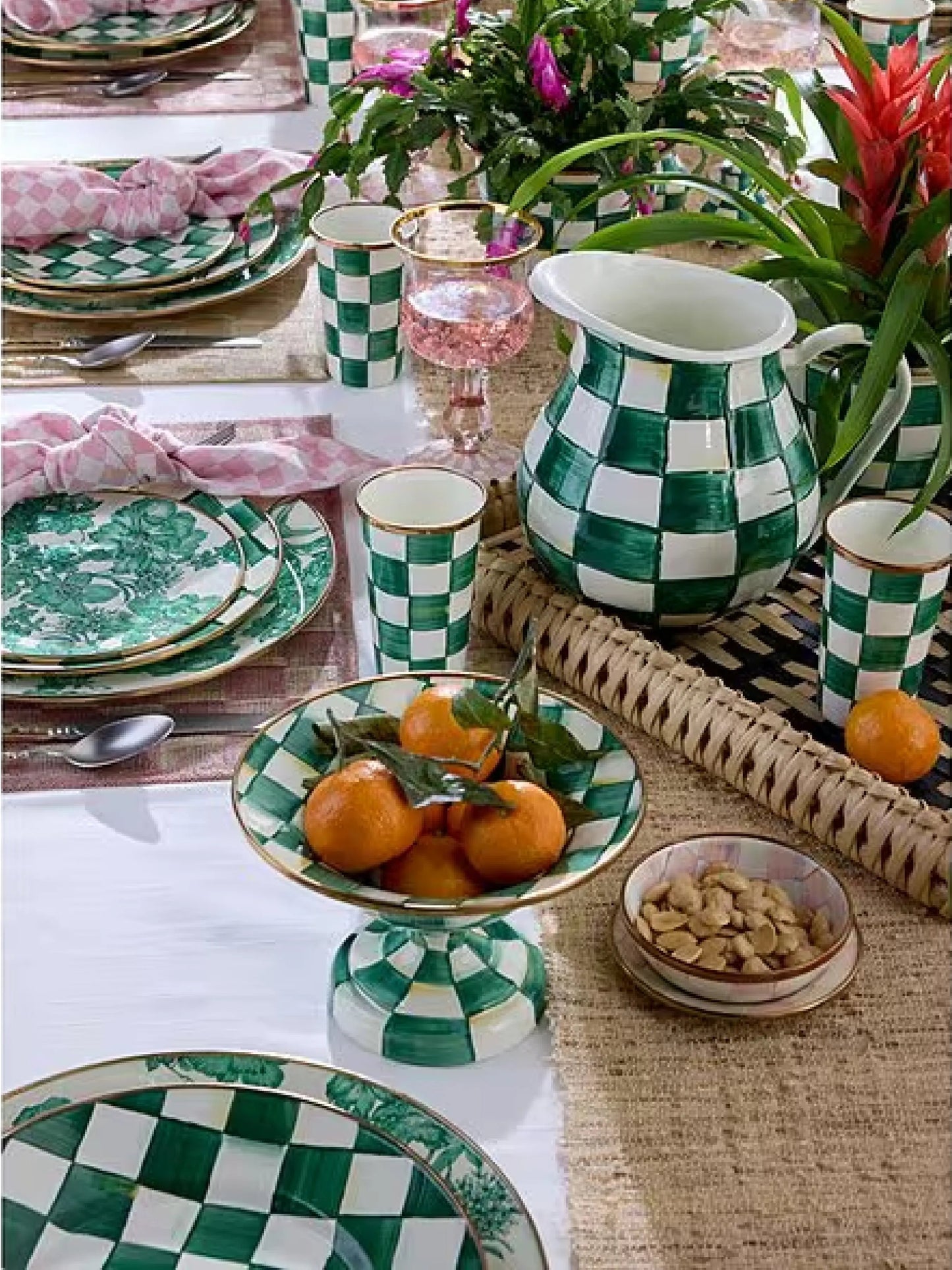 Emerald Check Little Creamer