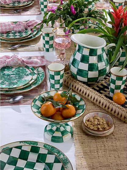 Emerald Check Little Creamer