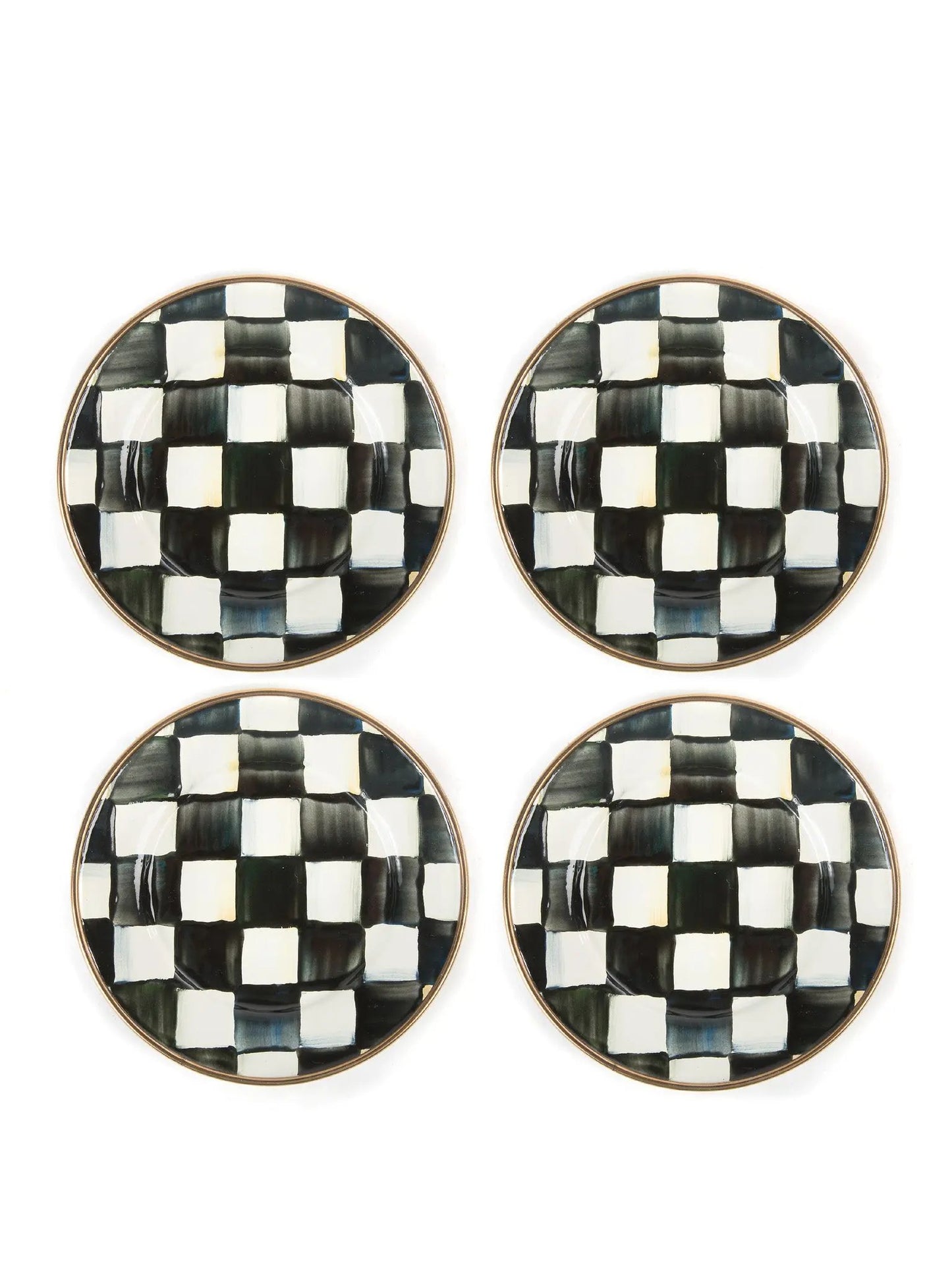 Courtly Check Appetizer Plates Set of 4