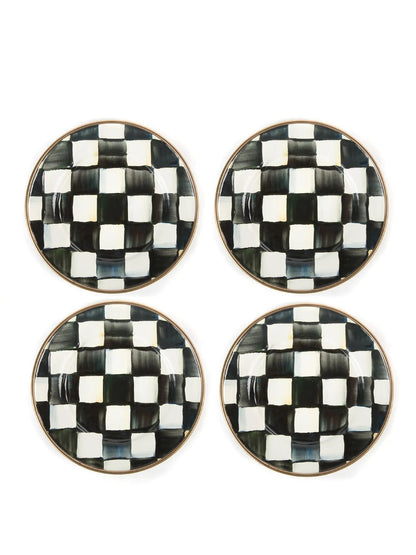 Courtly Check Appetizer Plates Set of 4