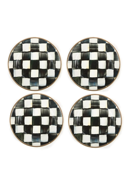 Courtly Check Appetizer Plates Set of 4