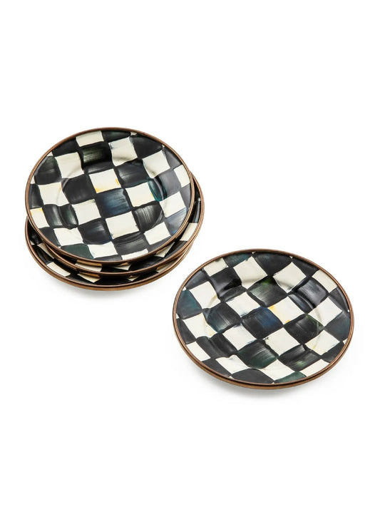 Courtly Check Appetizer Plates Set of 4