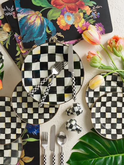 Courtly Check Appetizer Plates Set of 4