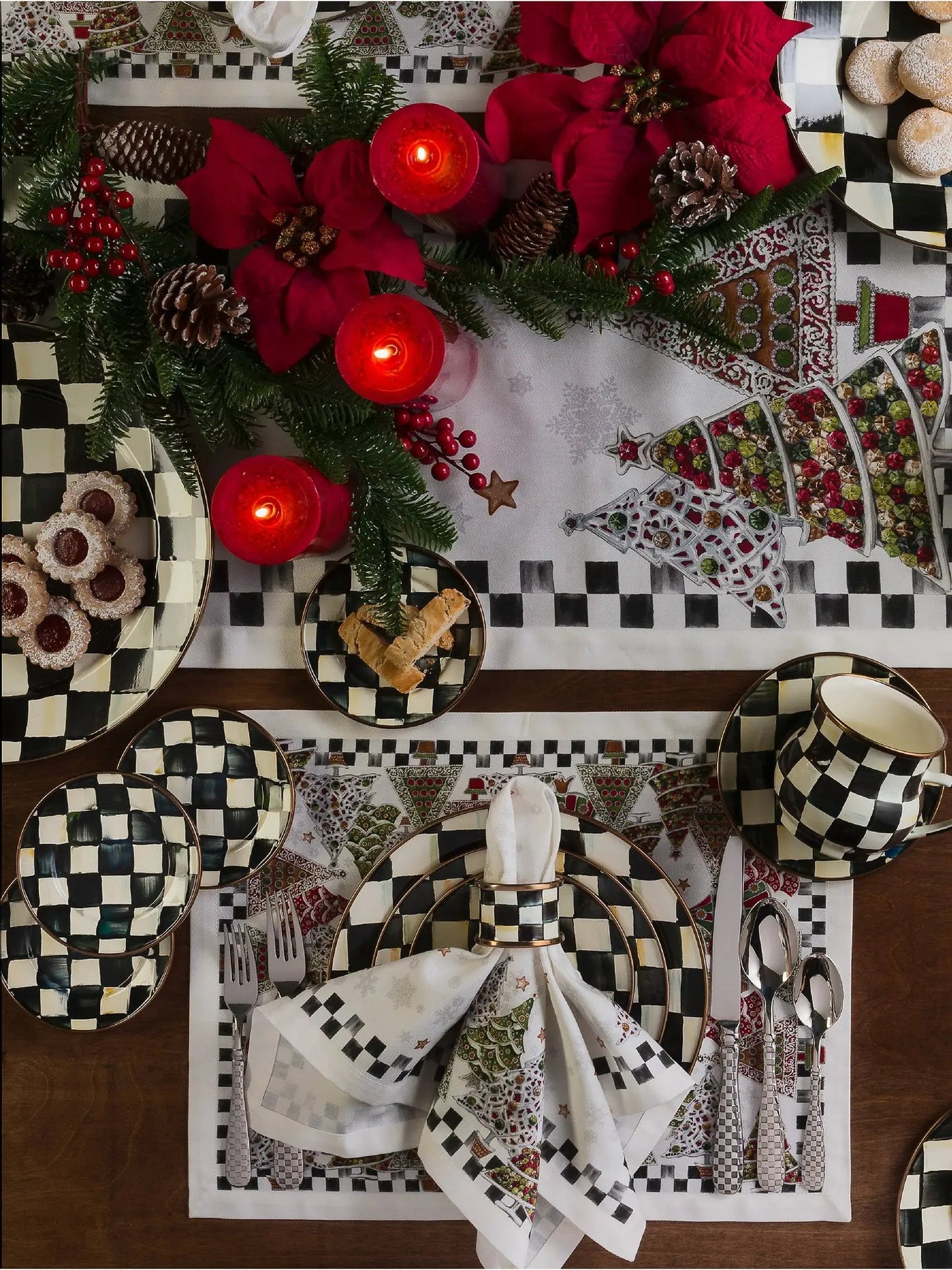 Courtly Check Appetizer Plates Set of 4