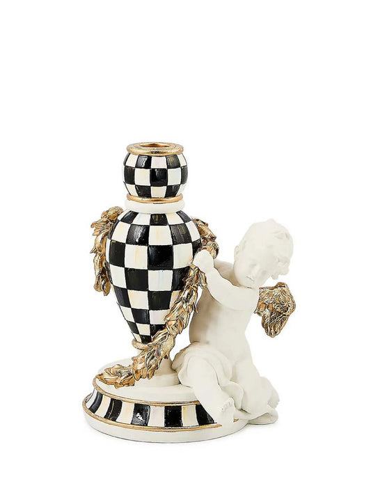 Courtly Noel Sitting Cherub Candle Holder