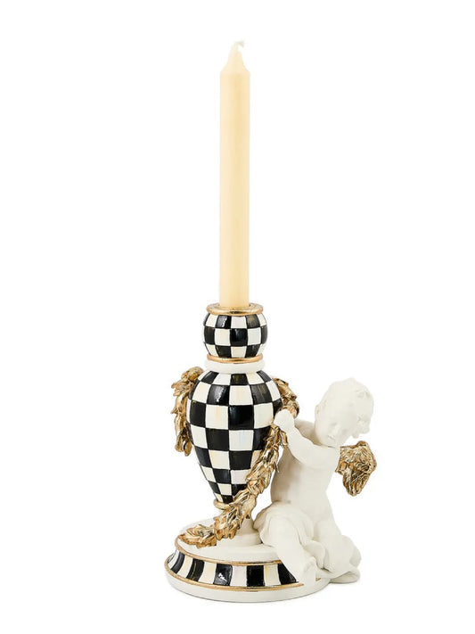 Courtly Noel Sitting Cherub Candle Holder
