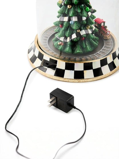 Christmas Tree Train Music Box Cloche