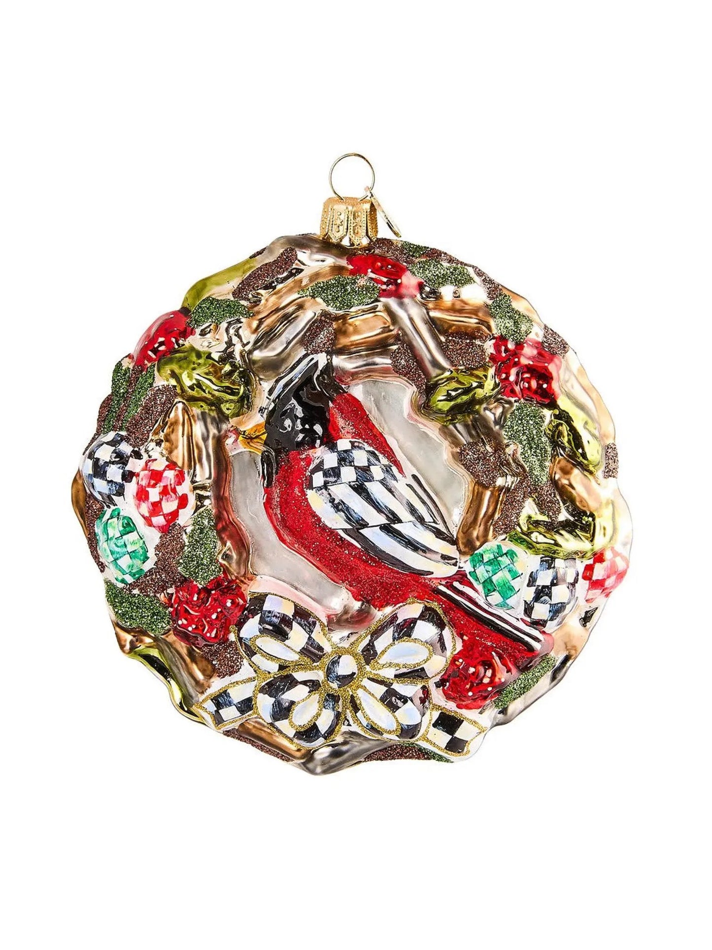 2025 Mackenzie-childs Wreath Glass Ornament