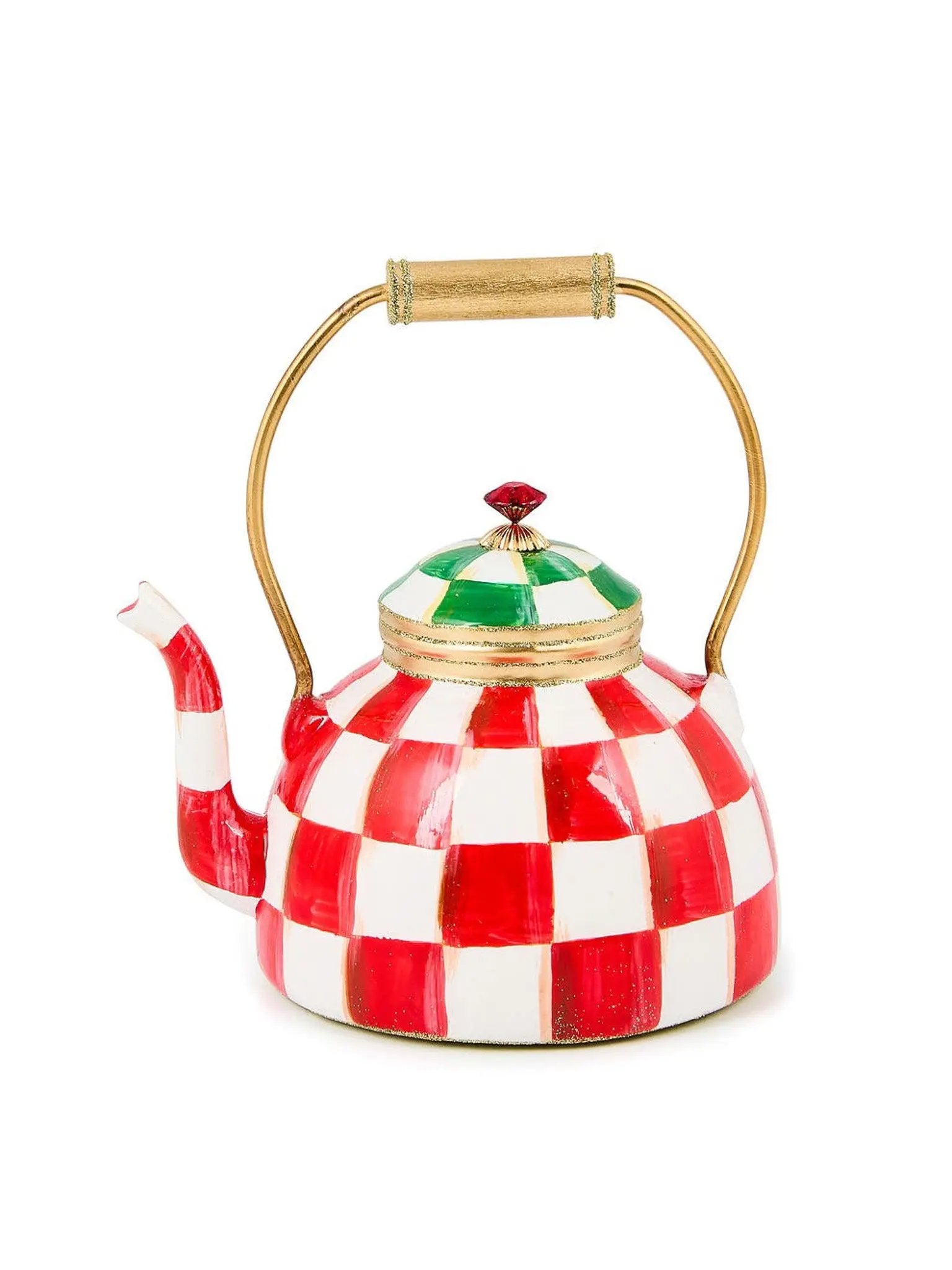 Check It Out Tea Kettle Glass Ornament