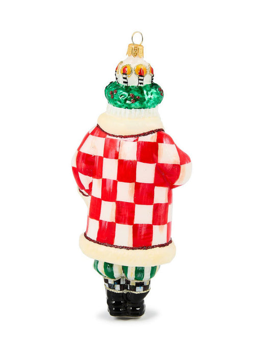 Check It Out Santa Lucia Glass Ornament