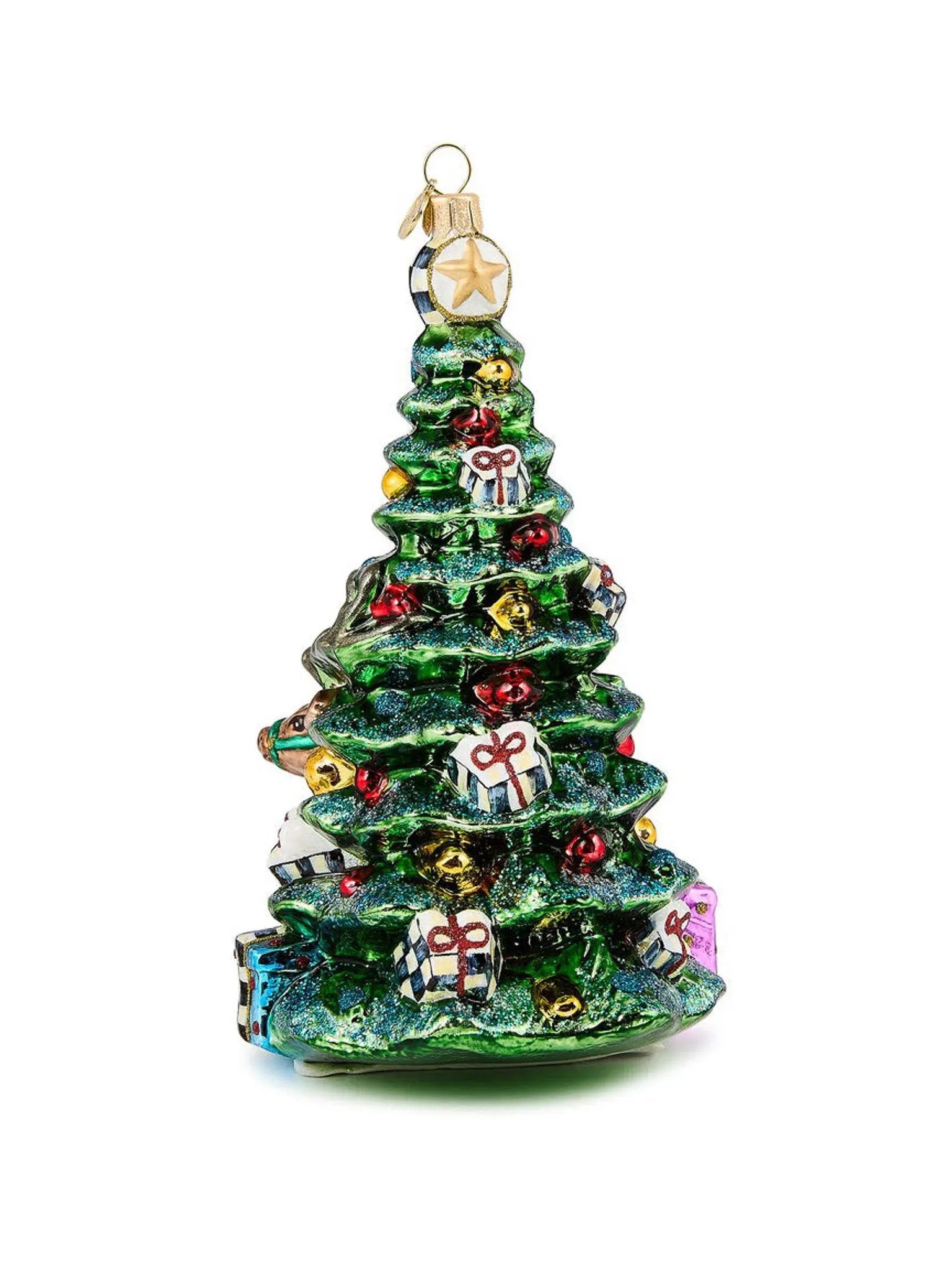 Holiday Forest Tree Glass Ornament