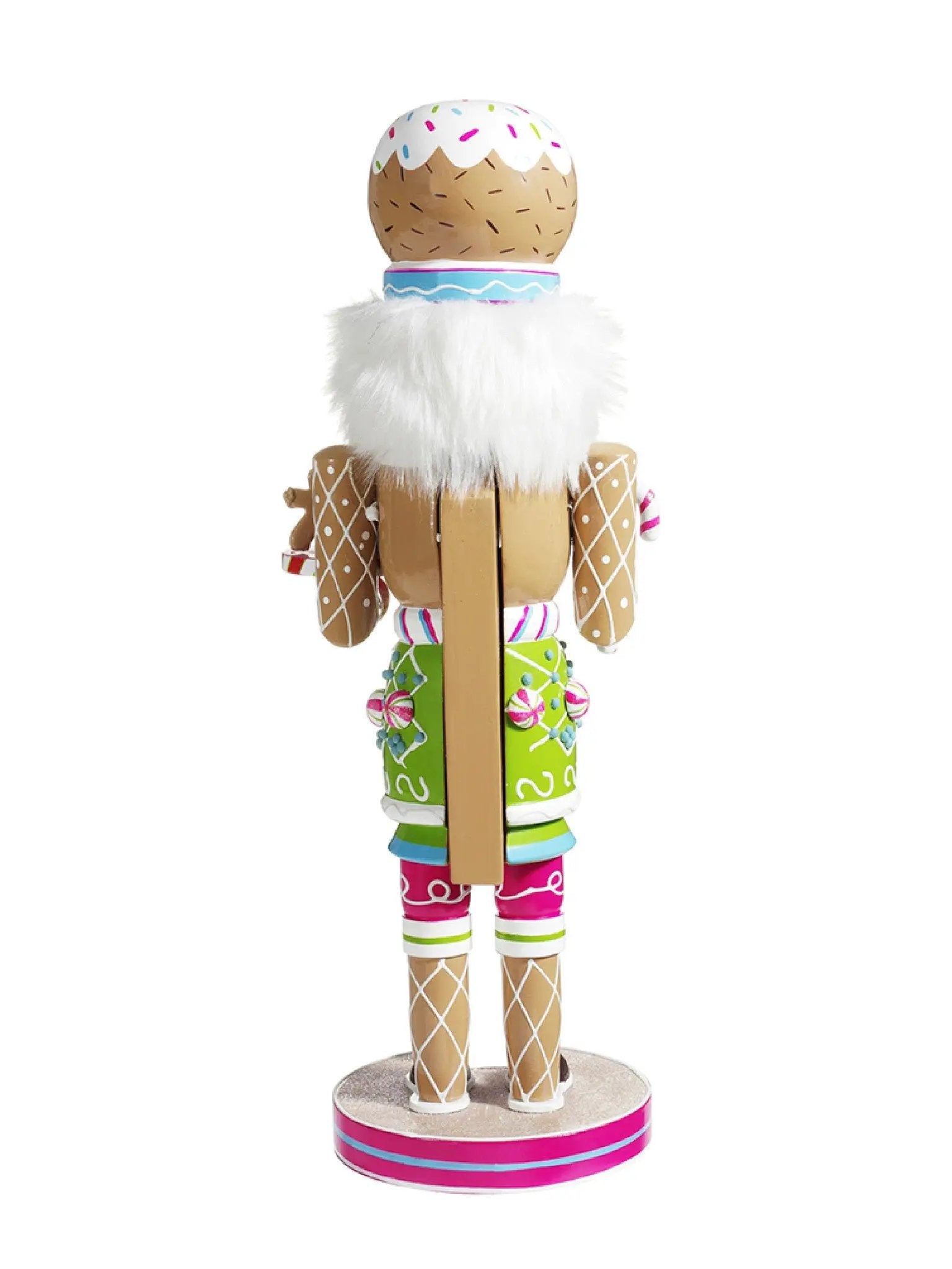 15-Inch Wooden Gingerbread & Candy Chef Nutcracker | Christmas Decor