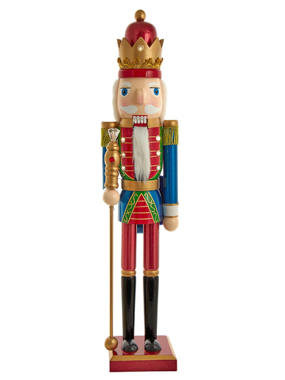 24-Inch Light-up Nutcracker King With Gemstones | Large Led Holiday Figure