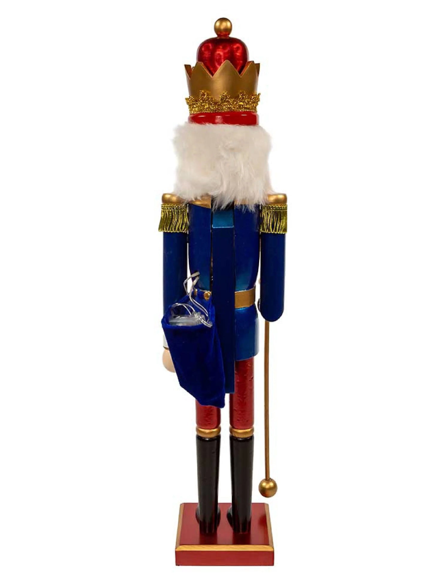 24-Inch Light-up Nutcracker King With Gemstones | Large Led Holiday Figure