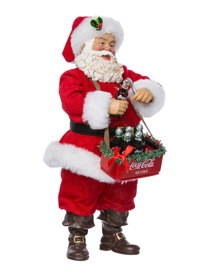 10-Inch Santa With Coca-cola® Six-pack | Collectible Holiday Figurine