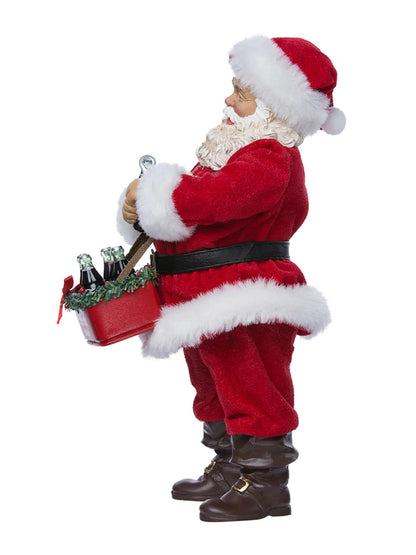 10-Inch Santa With Coca-cola® Six-pack | Collectible Holiday Figurine