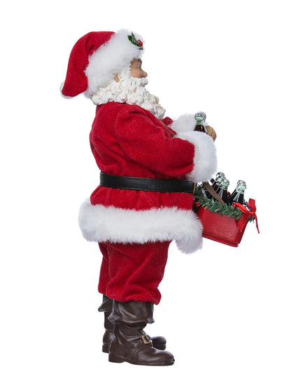 10-Inch Santa With Coca-cola® Six-pack | Collectible Holiday Figurine