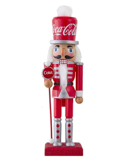 10-Inch Wooden Coca-cola® Nutcracker With Bottle Cap Staff