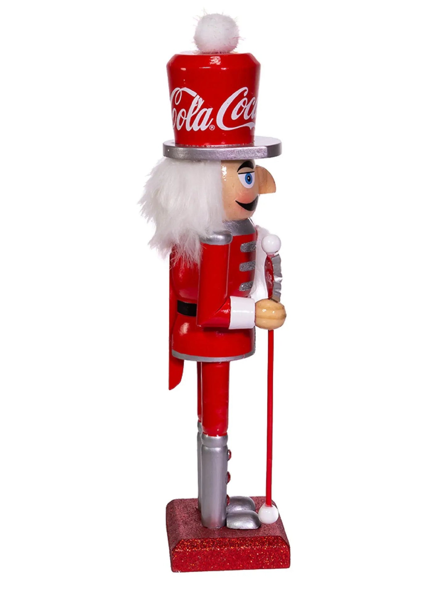 10-Inch Wooden Coca-cola® Nutcracker With Bottle Cap Staff