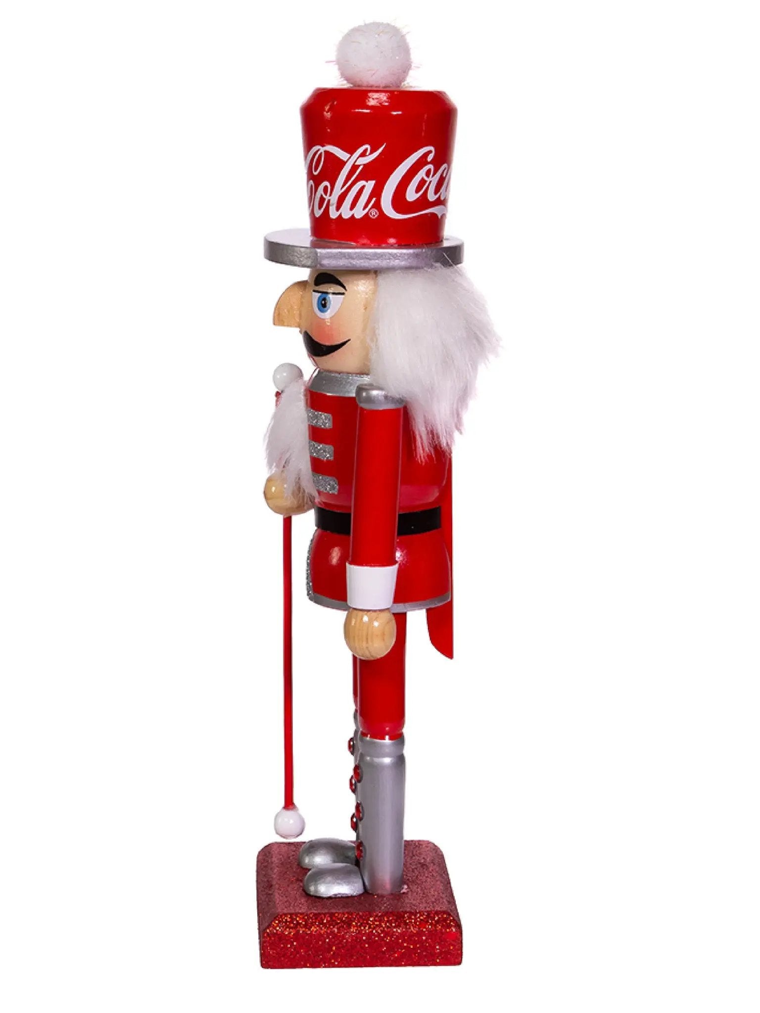 10-Inch Wooden Coca-cola® Nutcracker With Bottle Cap Staff