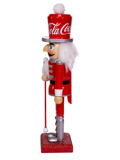10-Inch Wooden Coca-cola® Nutcracker With Bottle Cap Staff