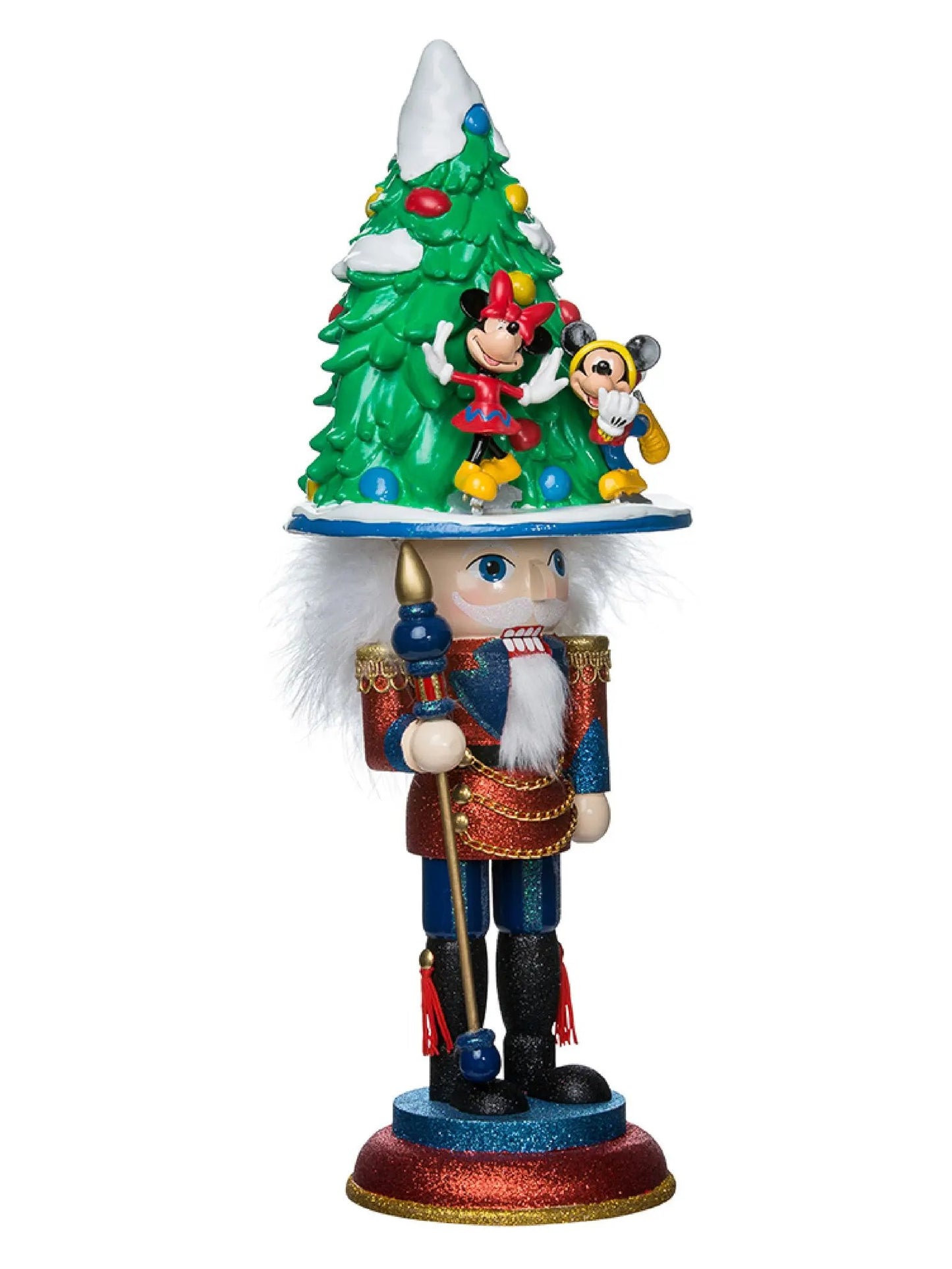 15.25-Inch Disney Mickey & Minnie Ice Skating Nutcracker