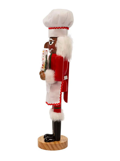 15" African American Gingerbread Chef Nutcracker