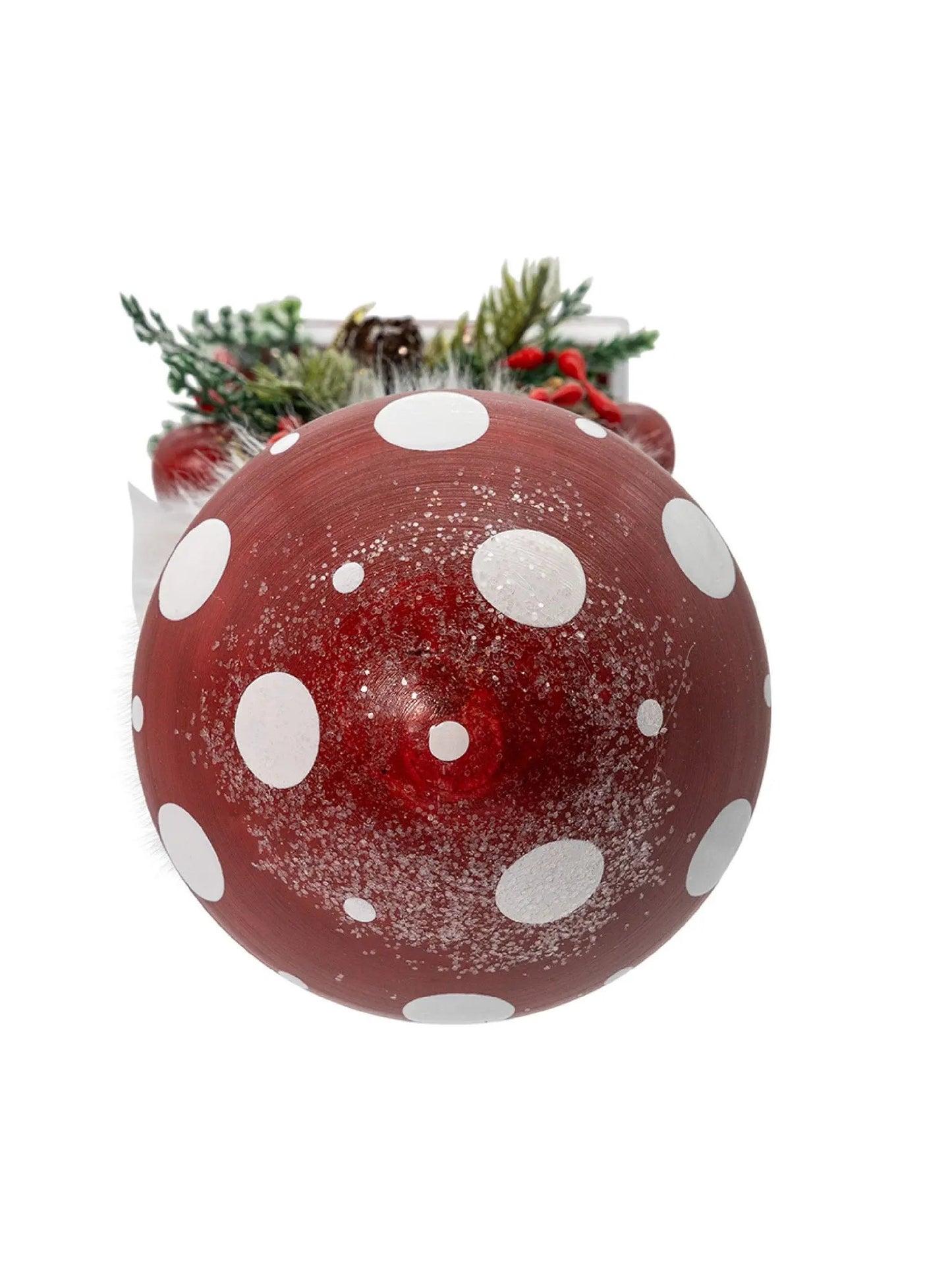 9-Inch Wooden Mushroom Santa Nutcracker | Whimsical Woodland Decor