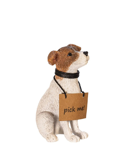 10.5-Inch "Adopt A Pet" Santa Claus With Dog Figurine | Holiday Decor