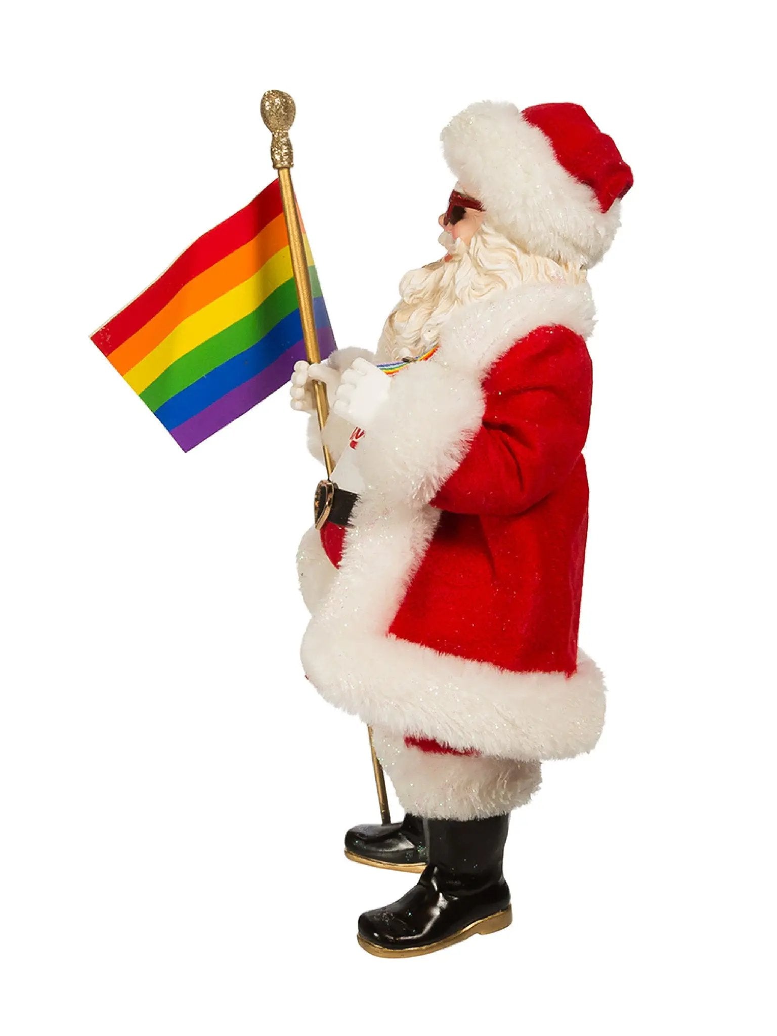 10-Inchpride Santa With "Love Is Love" Shirt | LGBTQ+ Holiday Decor