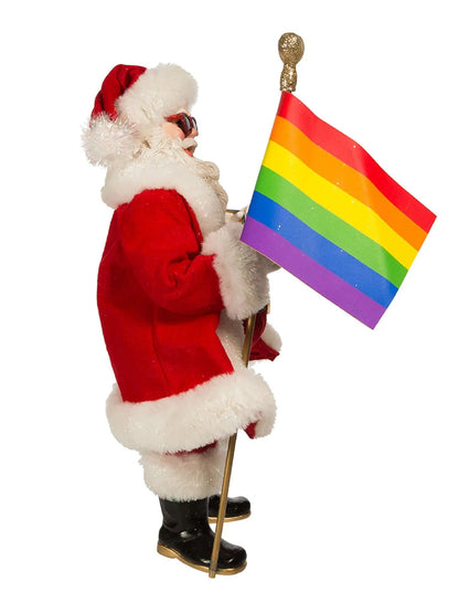 10-Inchpride Santa With "Love Is Love" Shirt | LGBTQ+ Holiday Decor