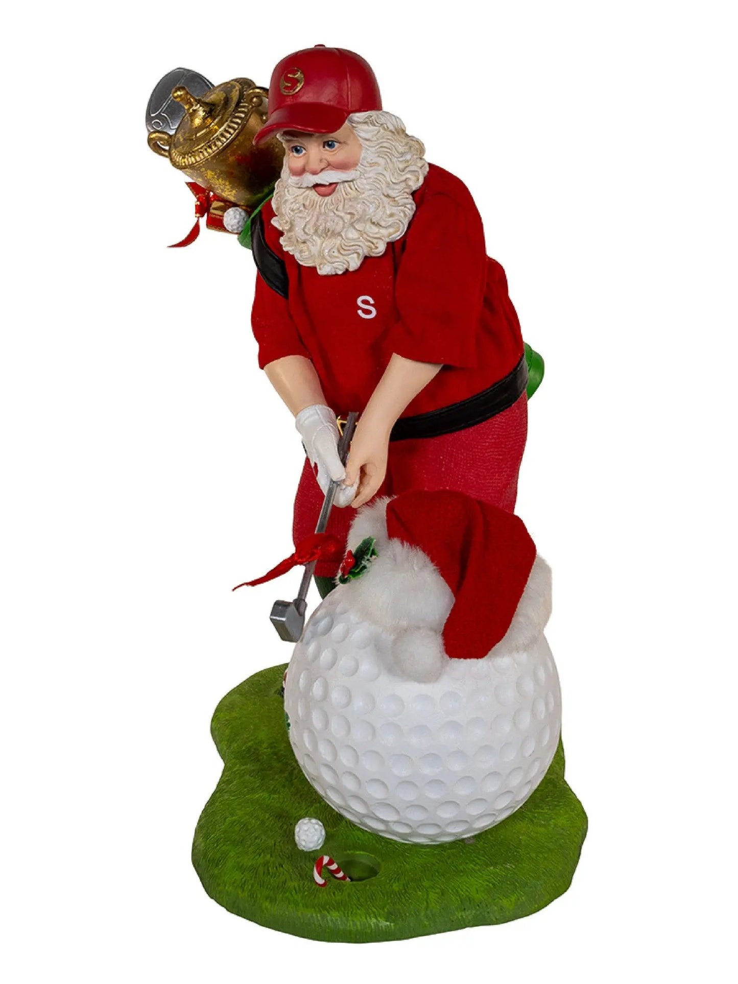 11-Inch Golfer Santa Figurine | Funny Golf Lover Gift