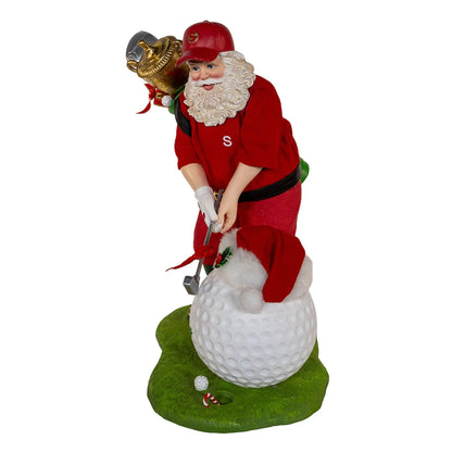 11-Inch Golfer Santa Figurine | Funny Golf Lover Gift