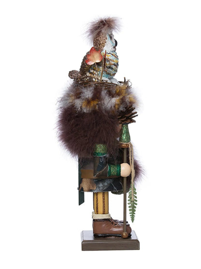 16-Inch Woodland Woodsman Nutcracker With Owl On Hat | Hollywood Collection
