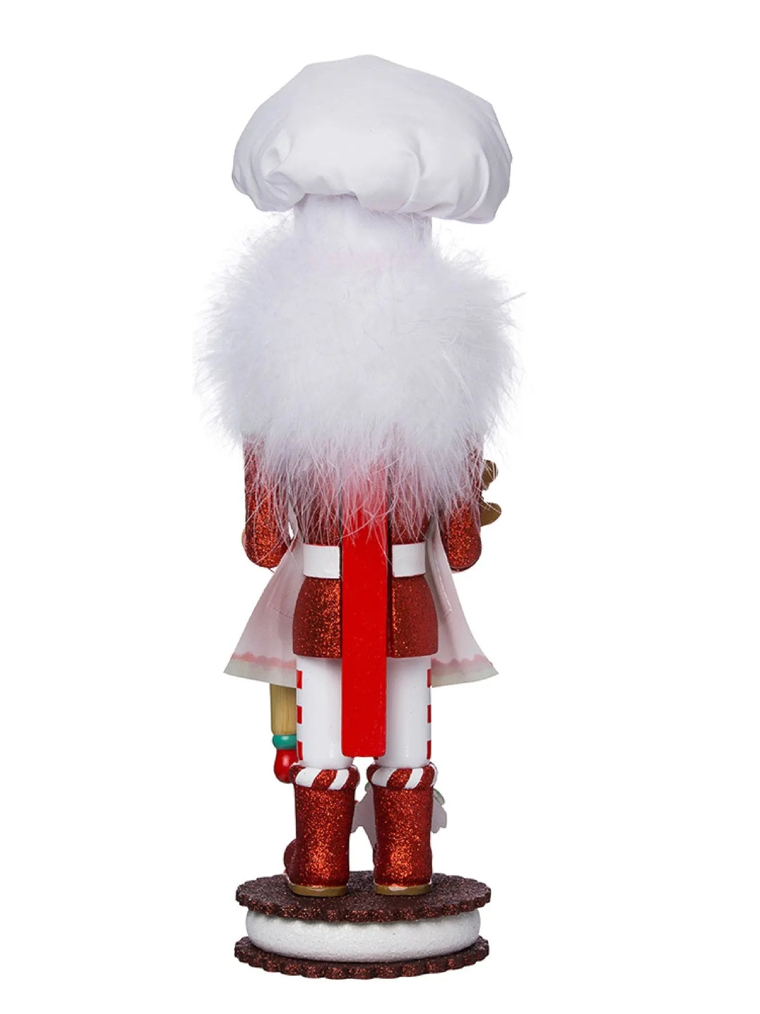 15-Inch Hollywood Gingerbread Chef Nutcracker | Red & White Sweet Treat Decor