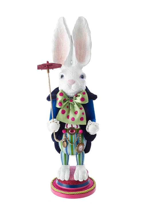 18-Inch Mad Hatter & White Rabbit Nutcracker | Alice in Wonderland Decor