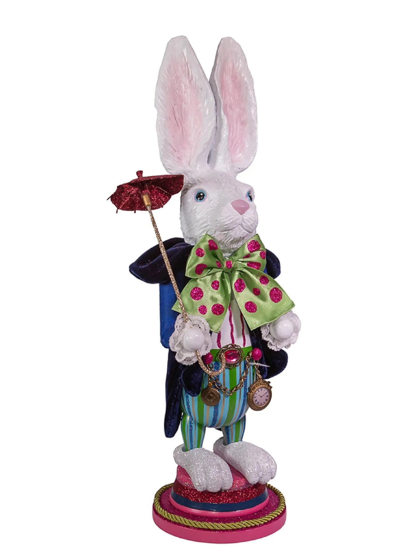 18-Inch Mad Hatter & White Rabbit Nutcracker | Alice in Wonderland Decor