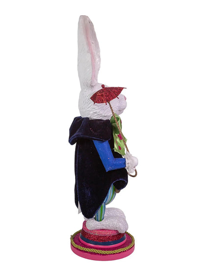 18-Inch Mad Hatter & White Rabbit Nutcracker | Alice in Wonderland Decor