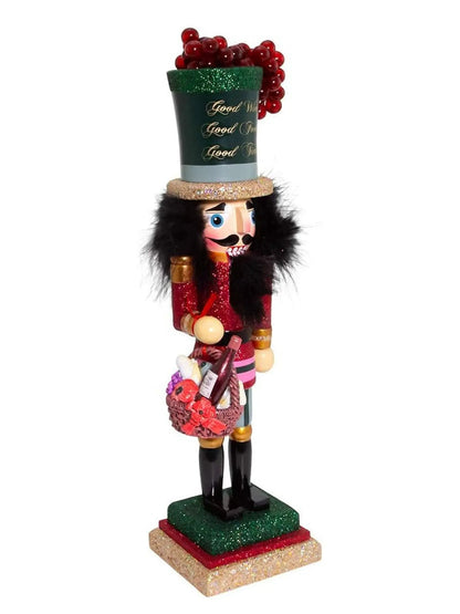 Wine & Grapes Sommelier Nutcracker | 14-Inch Wooden Hollywood Figurine