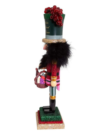 Wine & Grapes Sommelier Nutcracker | 14-Inch Wooden Hollywood Figurine