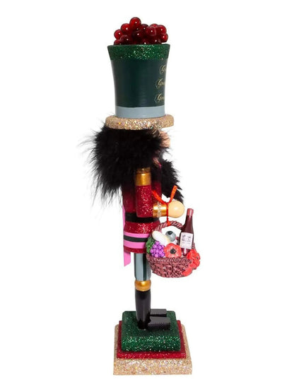 Wine & Grapes Sommelier Nutcracker | 14-Inch Wooden Hollywood Figurine