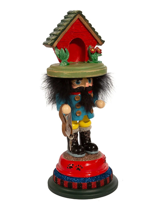14-Inch Dog House Hat Nutcracker | Pet Lover Hollywood Collection