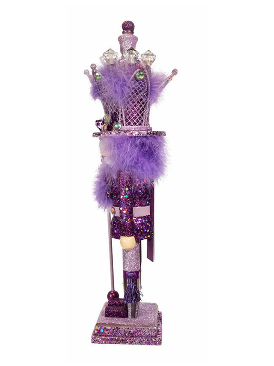 16-Inch Purple & Silver King Nutcracker With Gemstones | Hollywood Decor