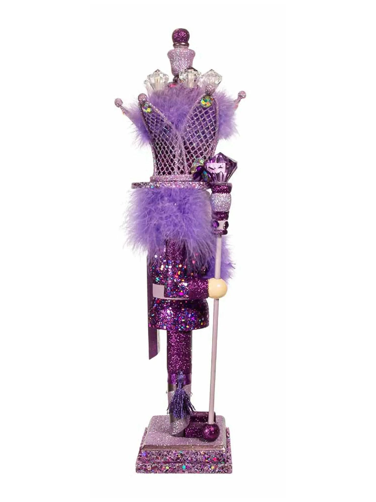 16-Inch Purple & Silver King Nutcracker With Gemstones | Hollywood Decor